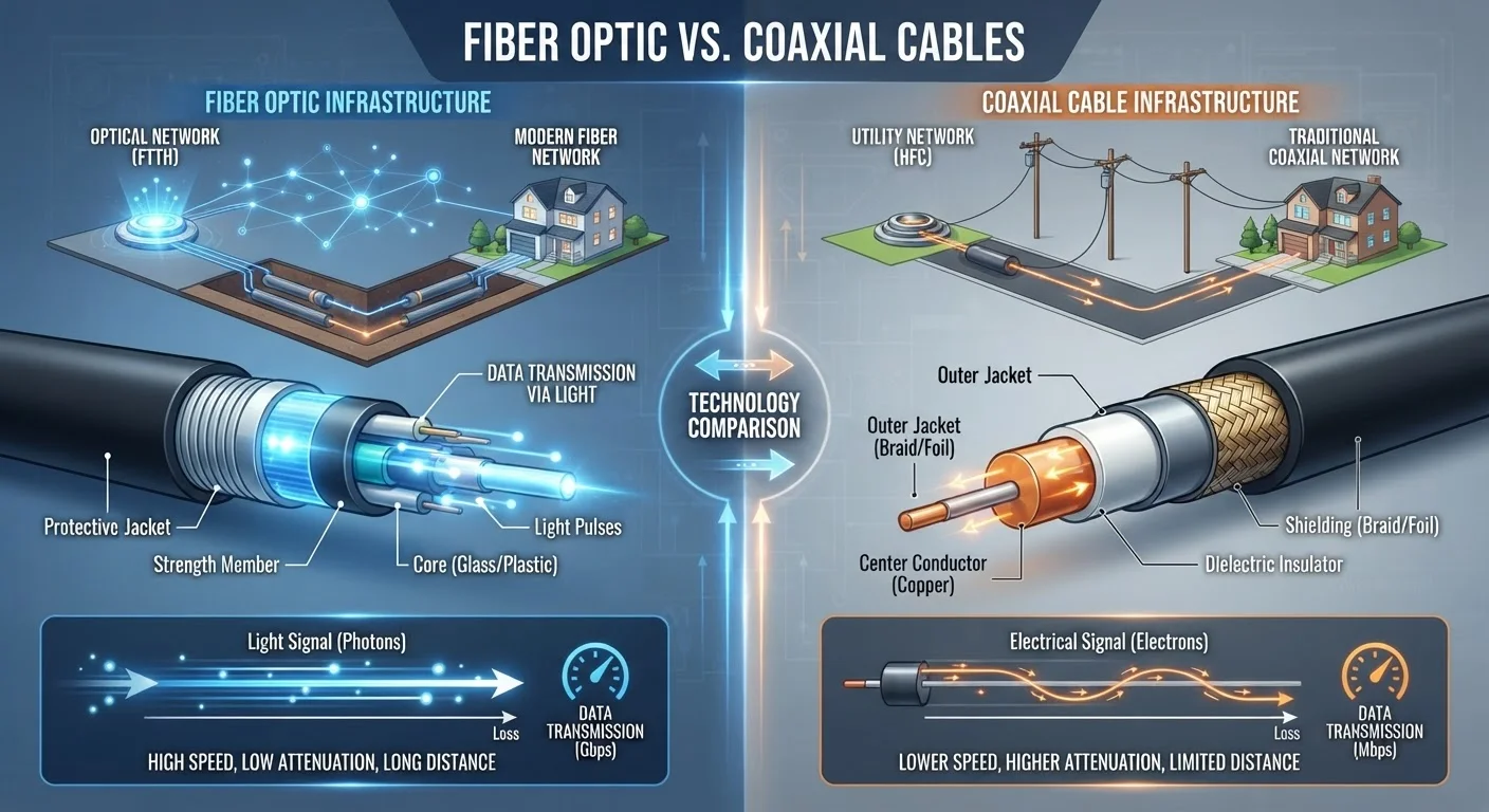 Fiber Internet vs. Cable Internet: A Side-by-Side Look at Performance and Reliability