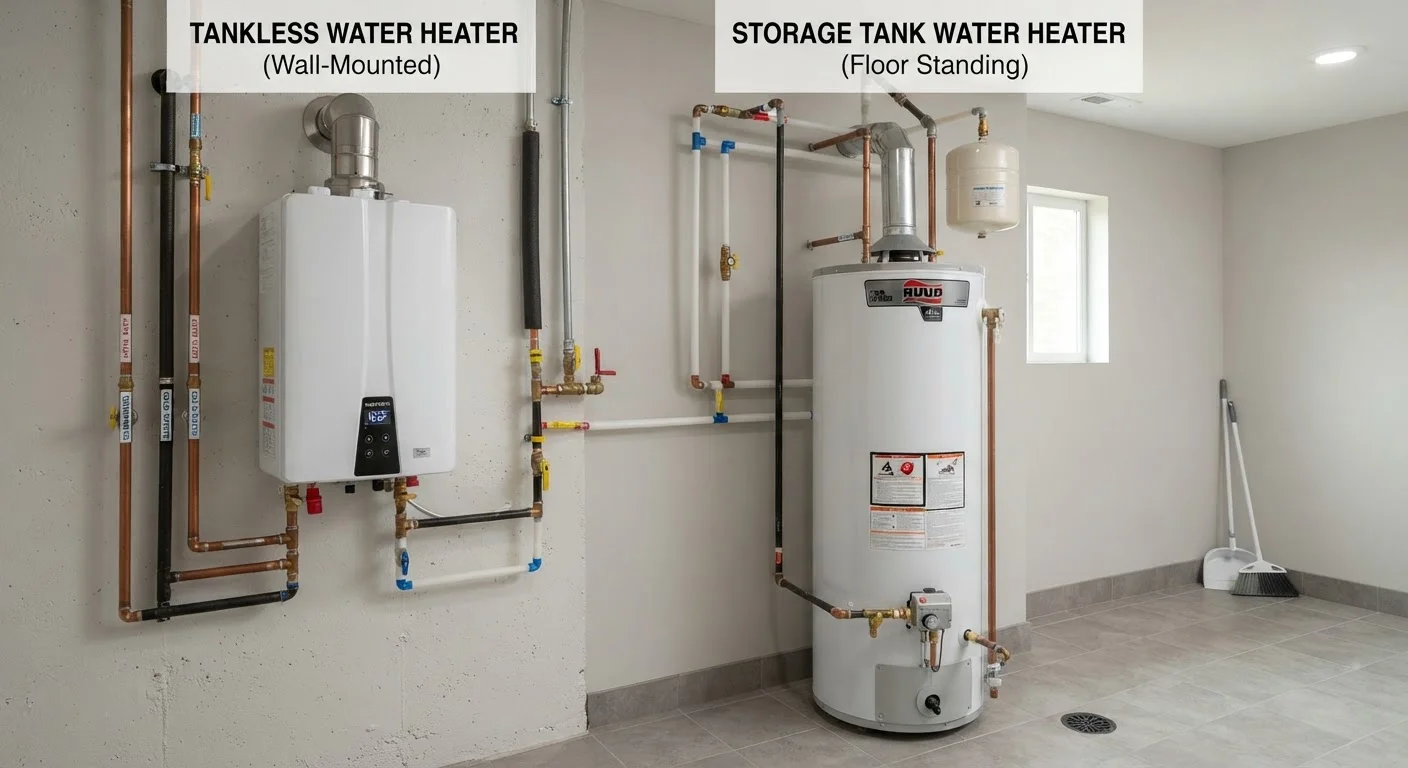 Tankless Water Heater vs. Storage Tank: Which Setup Fits Your Household?