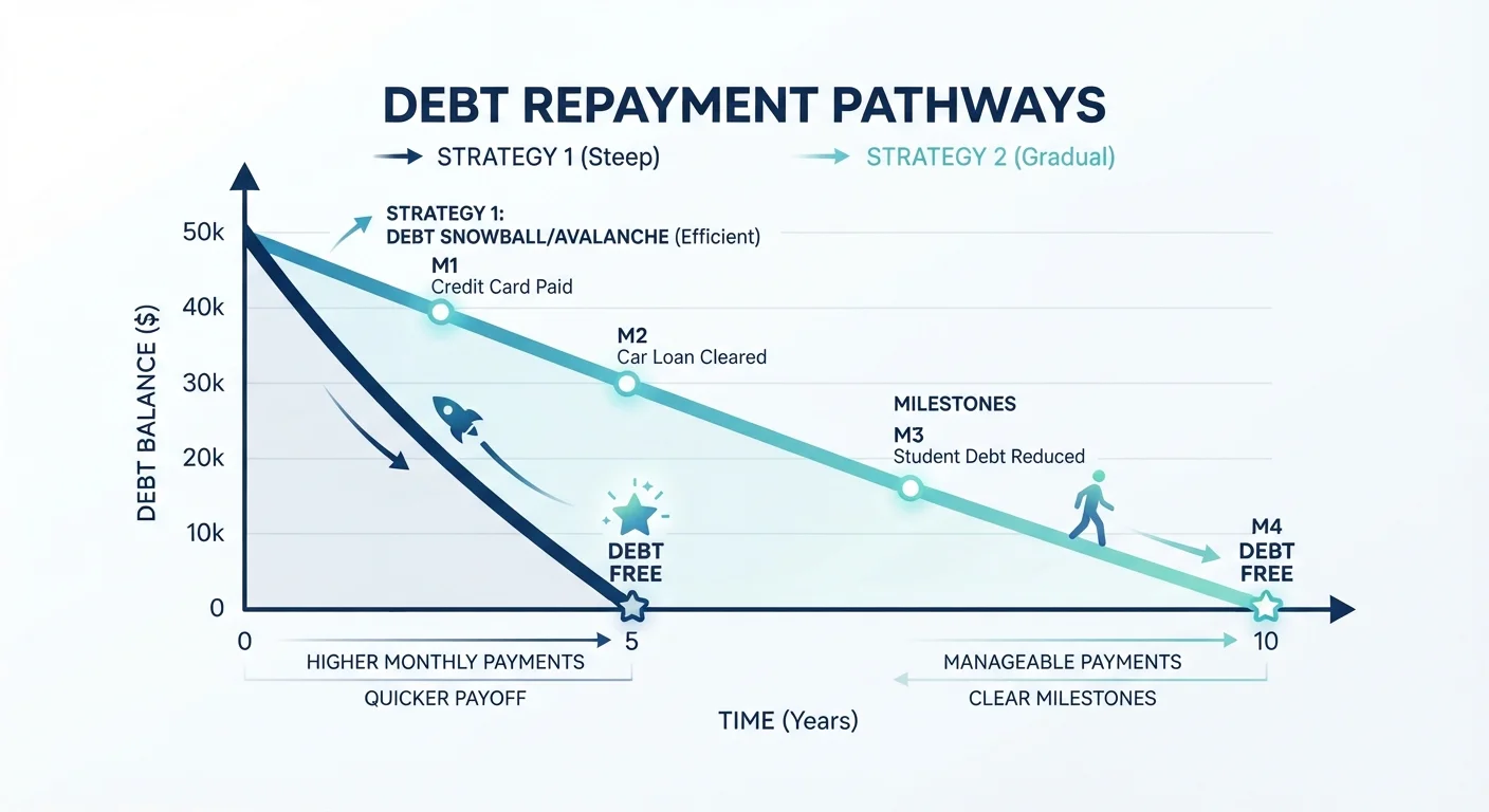 The Debt Avalanche and Debt Snowball Methods, Side by Side
